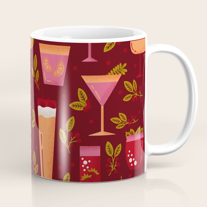 Holiday Drinks Pattern Coffee Mug Gallery Image 1