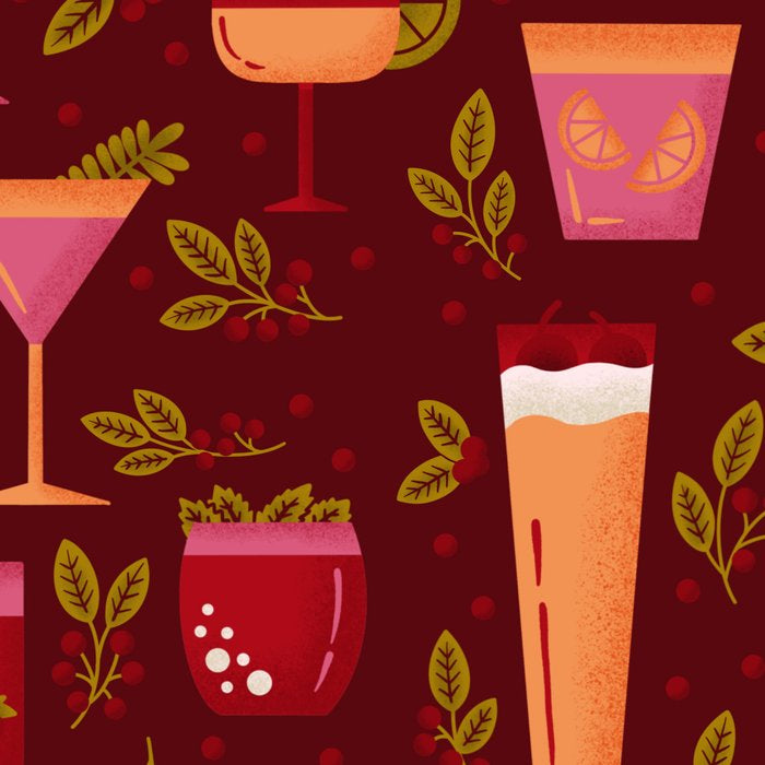 Holiday Drinks Pattern Coffee Mug Gallery Image 2