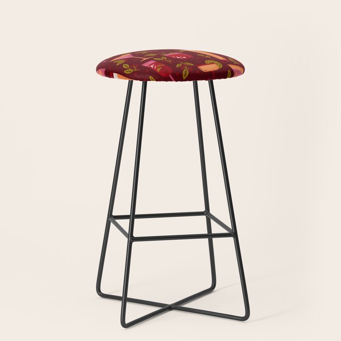 Holiday Drinks Pattern Stool Gallery Image 1