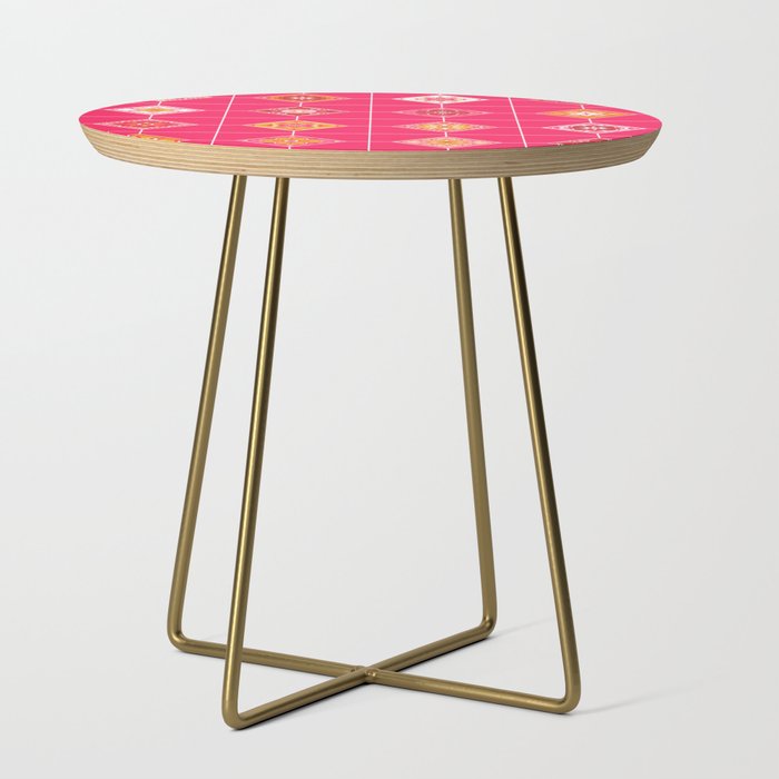 Talavera Mexican Tile - Hot Pink & Orange Palette Side Table Gallery Image 1