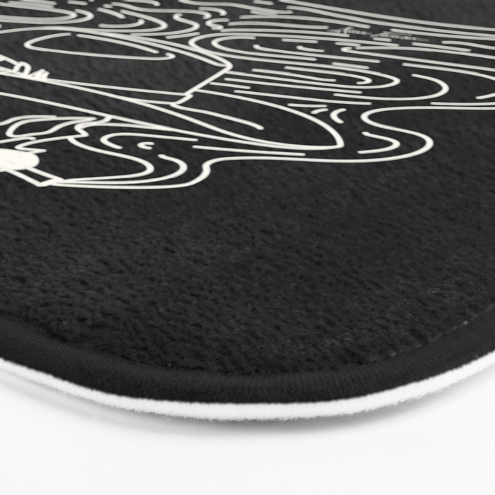 Love or Die Tryin' Cowhand - Black & White Bath Mat Gallery Image 3