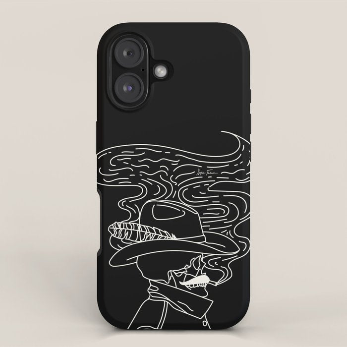Love or Die Tryin' Cowhand - Black & White iPhone Case Gallery Image 1