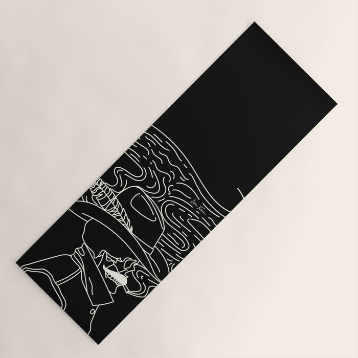 Love or Die Tryin' Cowhand - Black & White Yoga Mat Gallery Image 1