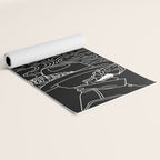 Love or Die Tryin' Cowhand - Black & White Yoga Mat Gallery Image 2