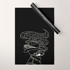 Love or Die Tryin' Cowhand - Black & White Wrapping Paper Gallery Image 1