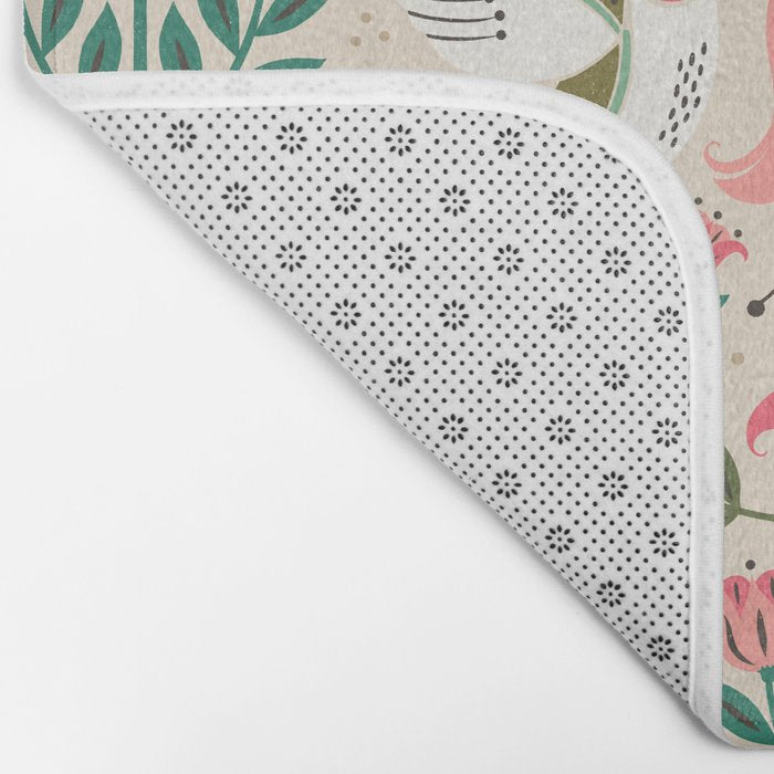 Hummingbirds - Green and Pink Bath Mat Gallery Image 2