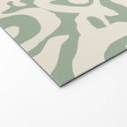 Sage Green and Almond Beige Abstract Modern Scala Media Pattern Welcome Mat Gallery Image 2