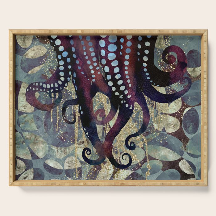 Metallic Ocean II Serving Tray Gallery Image 1