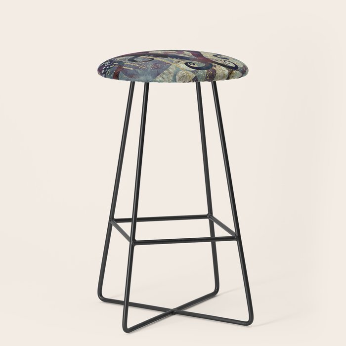 Metallic Ocean II Stool Gallery Image 1