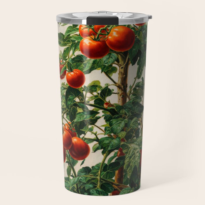 Japanese Wall Art Botanical Art Tomato Girl Summer Sage Green Painting Japandi Poster Kitchen Art Travel Mug Gallery Image 1