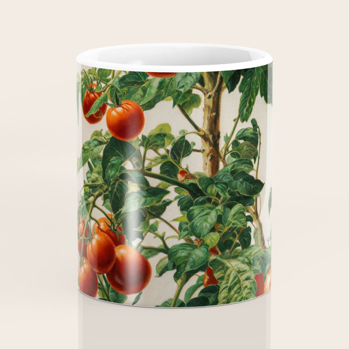 Japanese Wall Art Botanical Art Tomato Girl Summer Sage Green Painting Japandi Poster Kitchen Art Coffee Mug Gallery Image 4