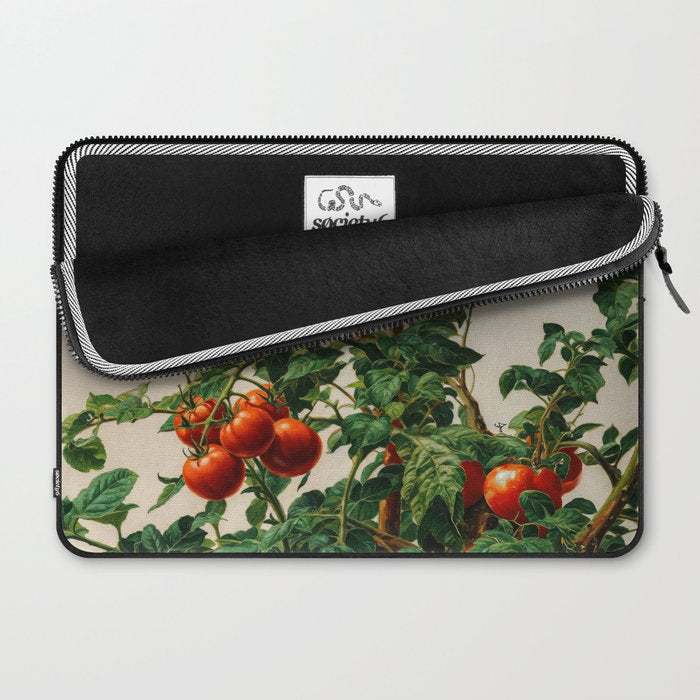 Japanese Wall Art Botanical Art Tomato Girl Summer Sage Green Painting Japandi Poster Kitchen Art Laptop Sleeve Gallery Image 2