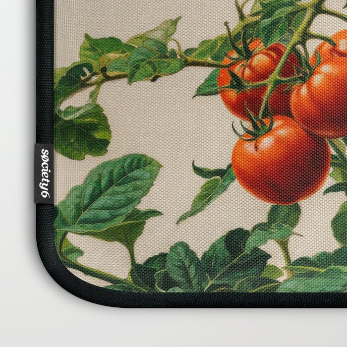 Japanese Wall Art Botanical Art Tomato Girl Summer Sage Green Painting Japandi Poster Kitchen Art Laptop Sleeve Gallery Image 3