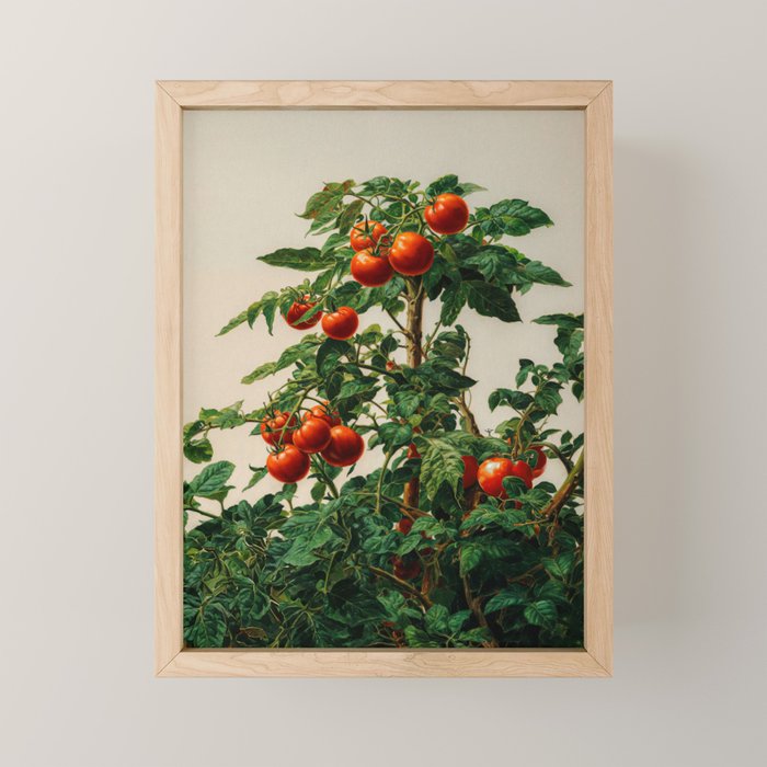 Japanese Wall Art Botanical Art Tomato Girl Summer Sage Green Painting Japandi Poster Kitchen Art Mini Art Print Gallery Image 1