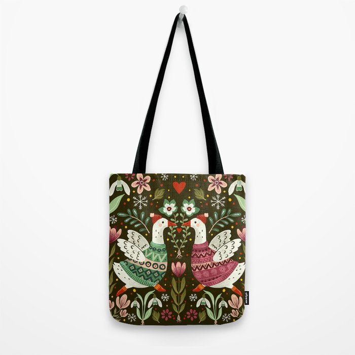 Winter geese in sweaters Tote Bag Gallery Image 2