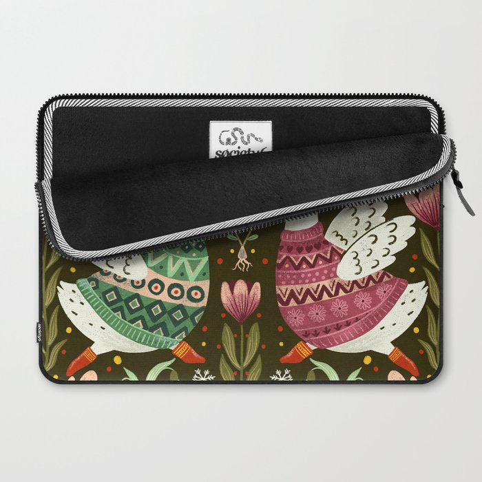 Winter geese in sweaters Laptop Sleeve Gallery Image 2