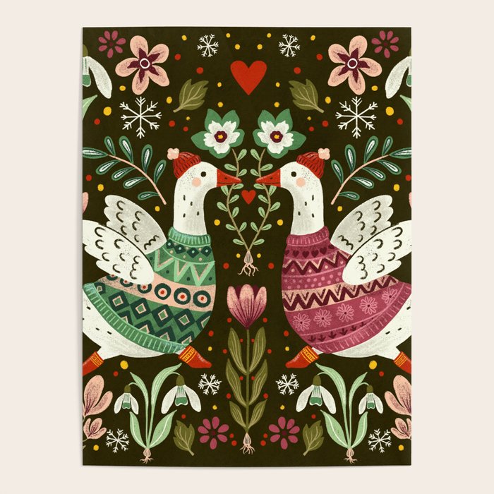 Winter geese in sweaters Poster Gallery Image 4