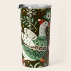 Winter geese in sweaters Travel Mug Gallery Image 3