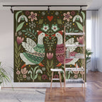 Winter geese in sweaters Wall Mural Gallery Image 1