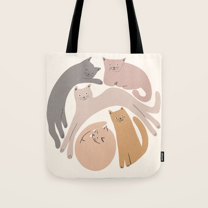Circle of cats  Tote Bag Gallery Image 1