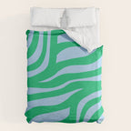Wavy Zebra Green Duvet Cover Gallery Image 6