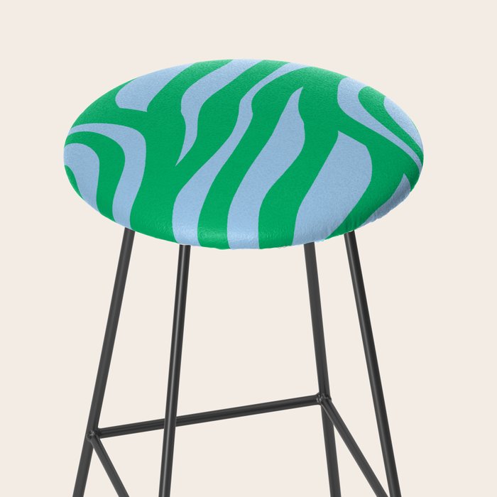 Wavy Zebra Green Stool Gallery Image 2