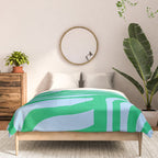 Wavy Zebra Green Comforter Gallery Image 3