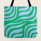 Wavy Zebra Green Tote Bag Gallery Image 2