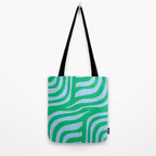 Wavy Zebra Green Tote Bag Gallery Image 2