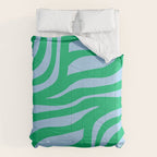 Wavy Zebra Green Comforter Gallery Image 6