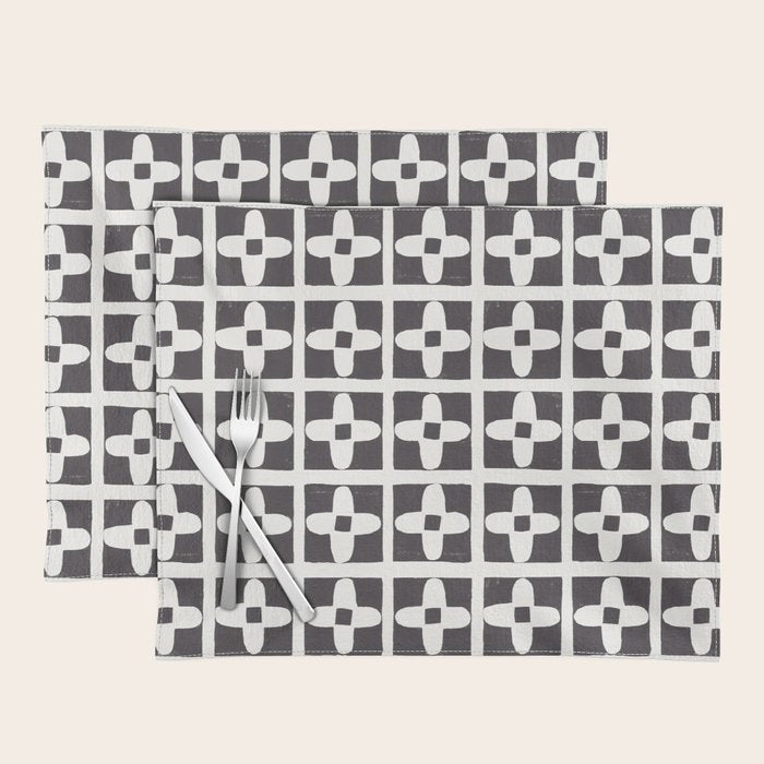 Floral Tiles / Lino Print Placemat Gallery Image 1