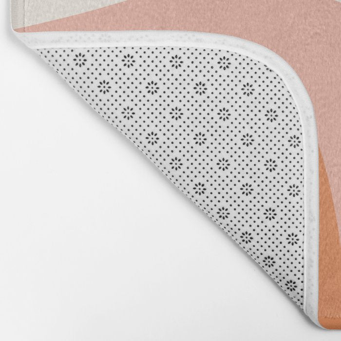 Abstract Wavy Rainbow and Sun Pattern in retro theme Bath Mat Gallery Image 2