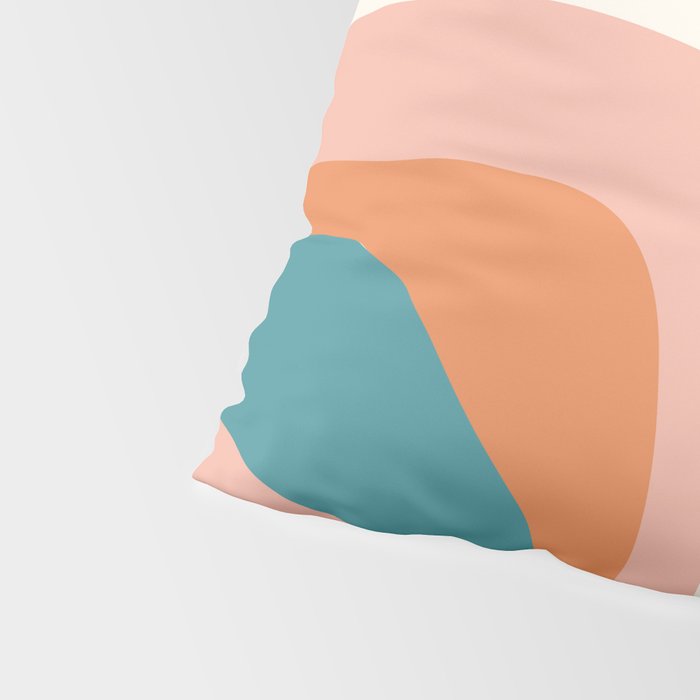 Abstract Wavy Rainbow and Sun Pattern in retro theme Pillow Sham Gallery Image 4