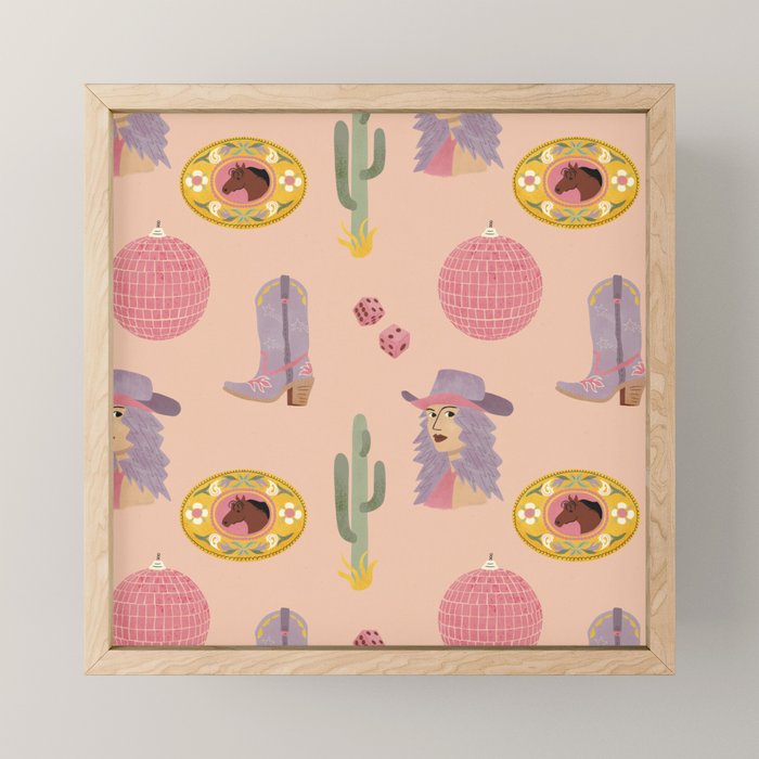 Disco Cowgirl Mini Art Print Gallery Image 1