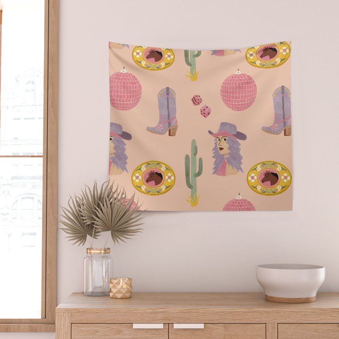 Disco Cowgirl Wall Tapestry Gallery Image 2