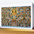 Antique Tibetan Floral Textile Print Wall Mural Gallery Image 2