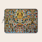 Antique Tibetan Floral Textile Print Laptop Sleeve Gallery Image 1