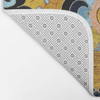 Antique Tibetan Floral Textile Print Bath Mat Gallery Image 2