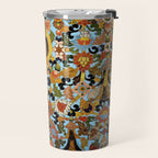 Antique Tibetan Floral Textile Print Travel Mug Gallery Image 2