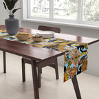 Antique Tibetan Floral Textile Print Table Runner Gallery Image 2