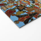 Antique Tibetan Floral Textile Print Welcome Mat Gallery Image 2