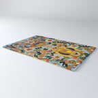 Antique Tibetan Floral Textile Print Rug Gallery Image 3