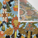 Antique Tibetan Floral Textile Print Wall Tapestry Gallery Image 3