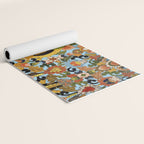 Antique Tibetan Floral Textile Print Yoga Mat Gallery Image 2