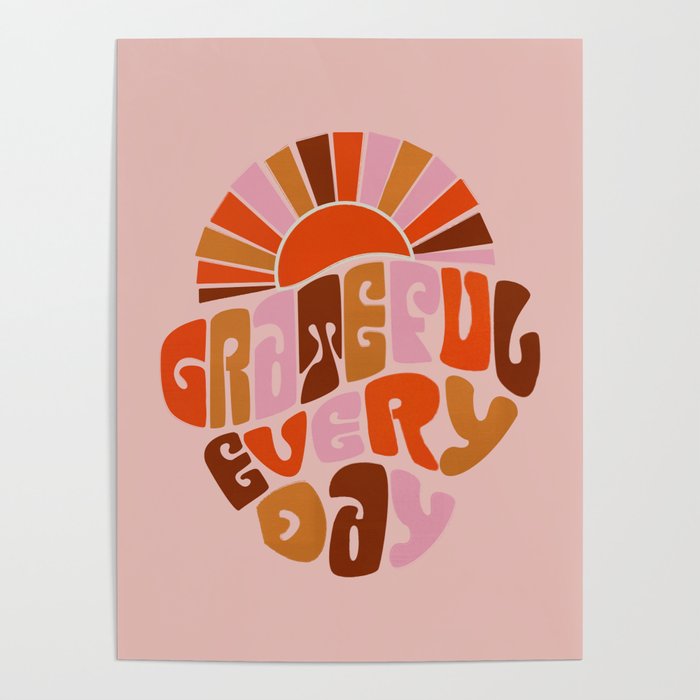 Grateful Everyday - 70s Hippie Style  Poster Gallery Image 4