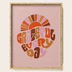 Grateful Everyday - 70s Hippie Style  Serving Tray Gallery Image 1