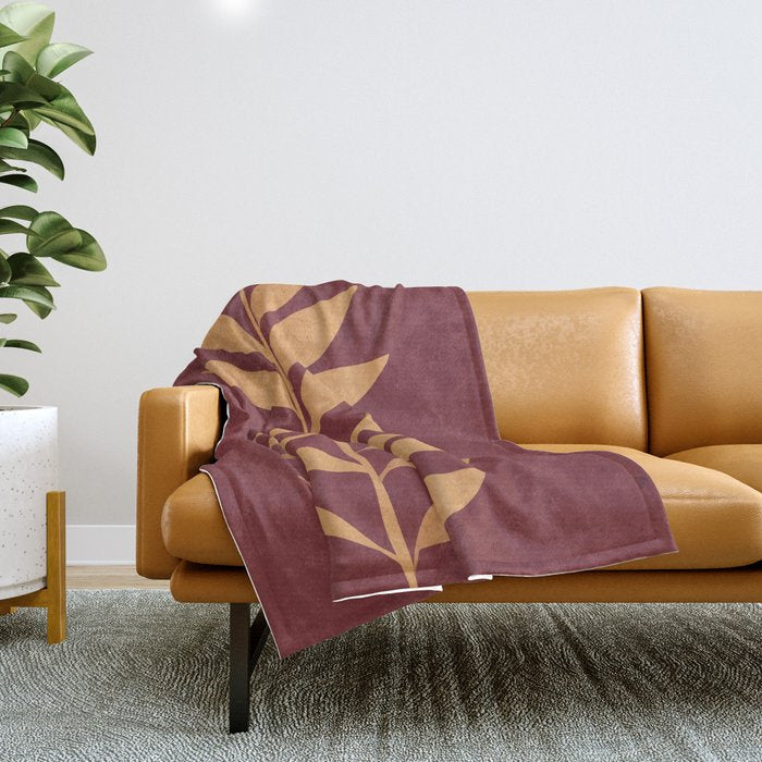 minimal plant 80 Throw Blanket Gallery Image 1