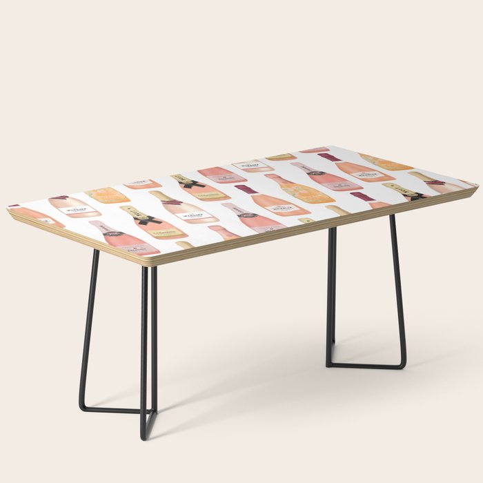 Rose Champagne Bottles Coffee Table Gallery Image 1