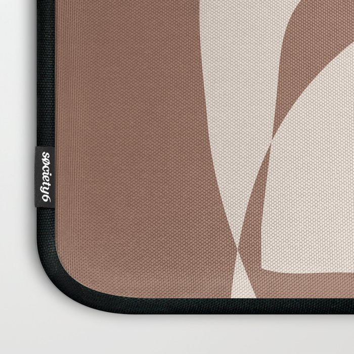 Mocha Modern Abstract 1 Laptop Sleeve Gallery Image 3