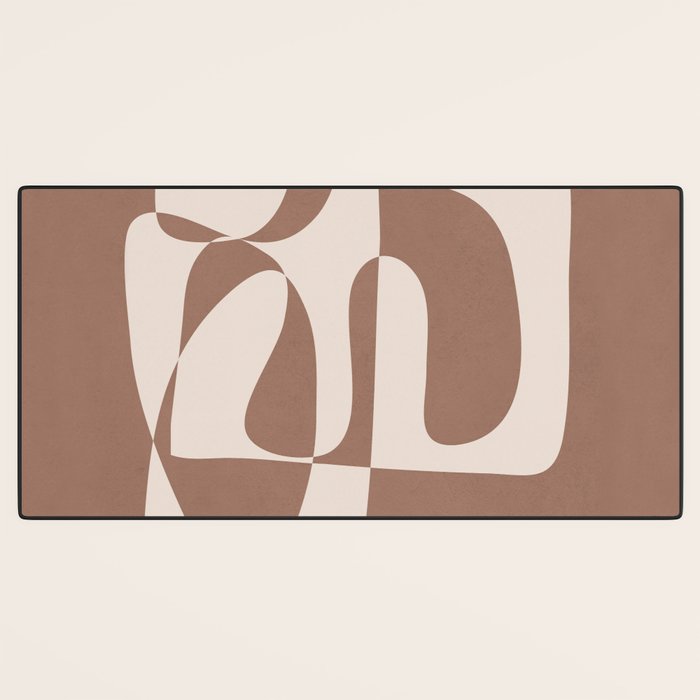 Mocha Modern Abstract 1 Desk Mat Gallery Image 3